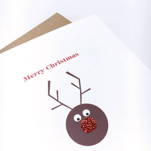 Greeting Card | Personalised Christmas Sparkle Reindeer