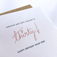 Load image into Gallery viewer, Greeting Card | Personalised 30th Birthday