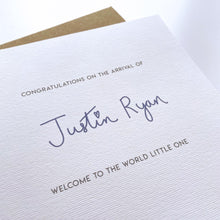 Load image into Gallery viewer, Greeting Card | Personalised New Baby Boy