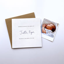 Load image into Gallery viewer, Greeting Card | Personalised New Baby Boy