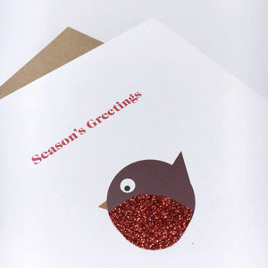Greeting Card | Personalised Christmas Sparkle Robin