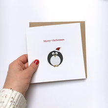 Load image into Gallery viewer, Greeting Card | Personalised Christmas Sparkle Penguin