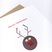 Load image into Gallery viewer, Greeting Card | Personalised Christmas Sparkle Reindeer