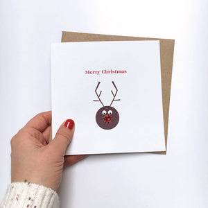 Greeting Card | Personalised Christmas Sparkle Reindeer