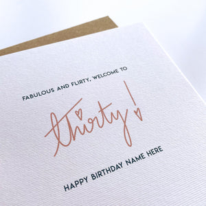 Greeting Card | Personalised 30th Birthday