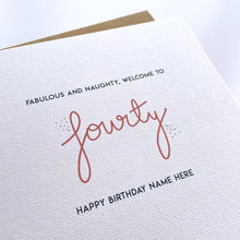 Load image into Gallery viewer, Greeting Card | Personalised 40th Birthday