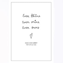 Load image into Gallery viewer, Art Print | Personalised Ever Thine