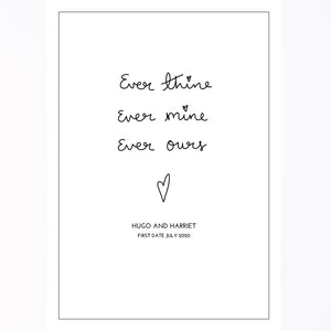 Art Print | Personalised Ever Thine