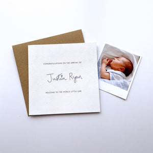 Greeting Card | Personalised New Baby Boy