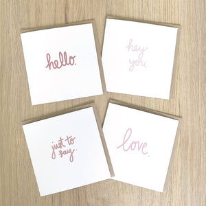 Greeting Card Pack | Just To Say