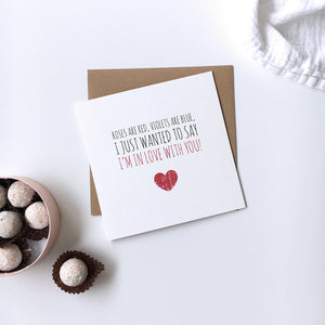 Valentine's card 'I'm in love with you'