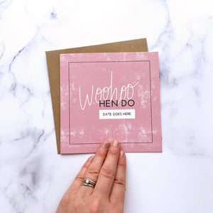 Greeting Card | Personalised Woo Hoo Hen Do